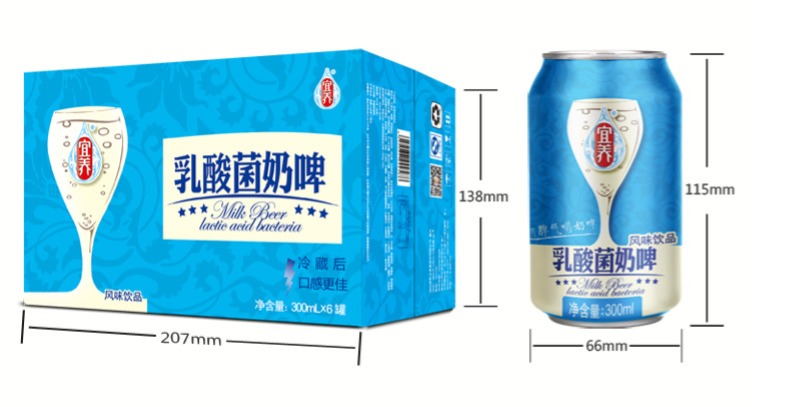 宜养 乳酸菌奶啤 300ml*12罐 图9