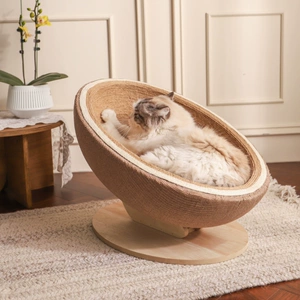Когтеточка для кошек, гнездо для кошек, интегрированная веревка из сизаля большого размера, износостойкая и не образующая крошек, вертикальная когтеточка для кошек, шезлонг для кошек, каретка для лазанья для кошек