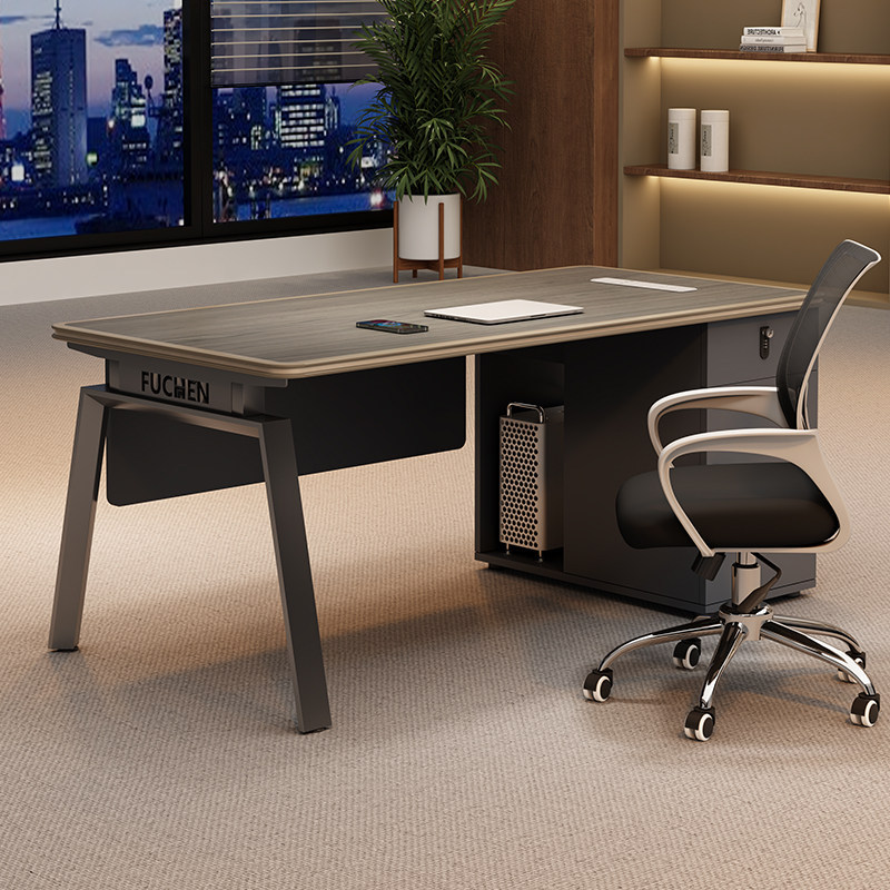 Office Desk with Aluminum Alloy Edging, Staff Desk, Simple Modern Style Manager Desk, Supervisor Room Executive Desk Office Desk with Aluminum Alloy Edging, Staff Desk, Simple Modern Style Manager Desk, Supervisor Room Executive Desk
