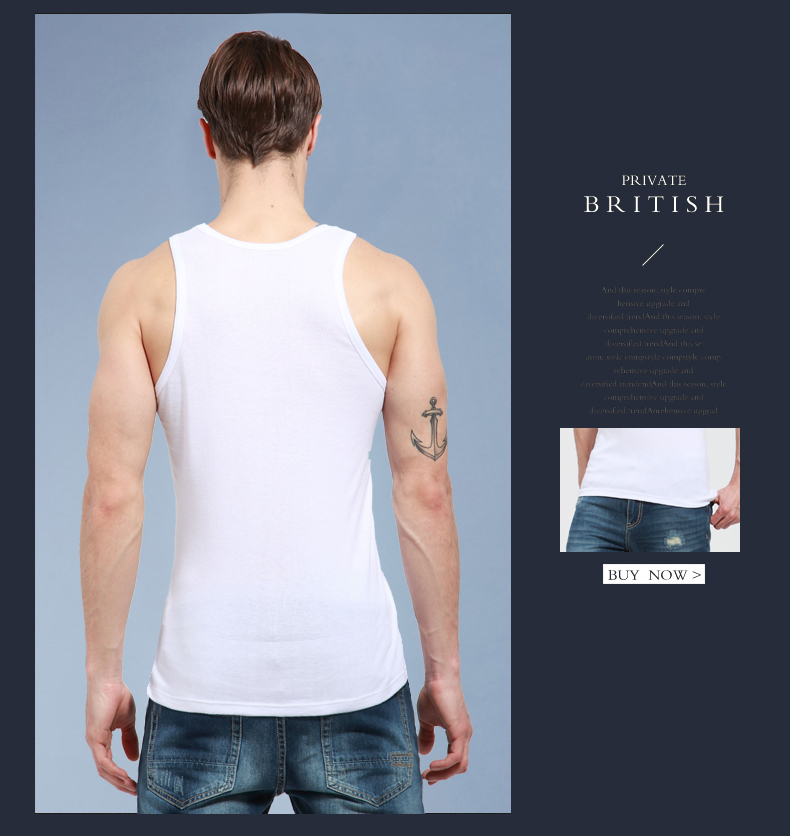 Guiyuan nhung nam vest vest thể thao cotton mùa hè thể dục thể thao bó sát đáy quần vest nam các kiểu áo ghi lê nam