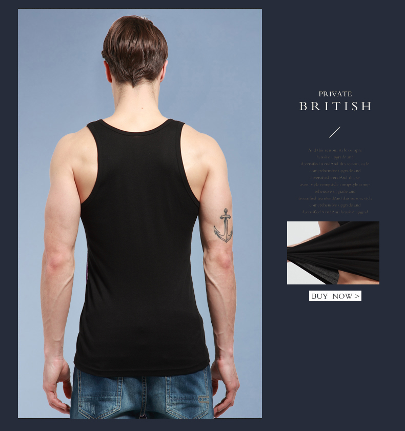 Guiyuan nhung nam vest vest thể thao cotton mùa hè thể dục thể thao bó sát đáy quần vest nam các kiểu áo ghi lê nam
