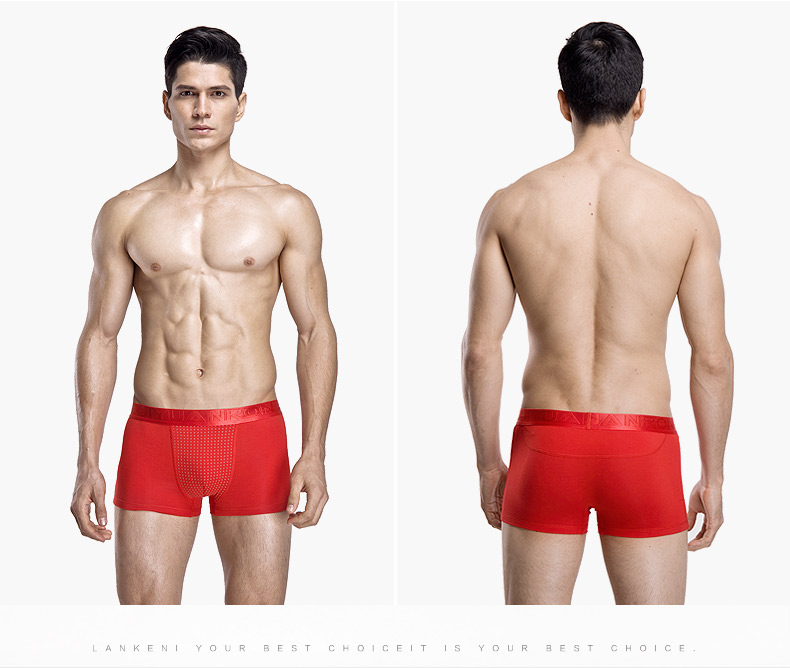 Guiyuan nhung nam quần Anh thế hệ thứ tám tourmaline boxer tóm tắt nam châm gợi cảm nam kích thước lớn thủy triều quần lót nam thun lạnh