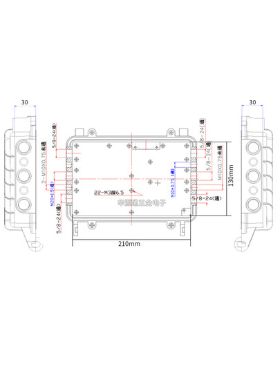 AP Aluminiumguss-Metallgehäuse, wasserdichte Box, Verstärkergehäuse, drahtlose Brücke, interne Größe 210 x 130 x 60 mm