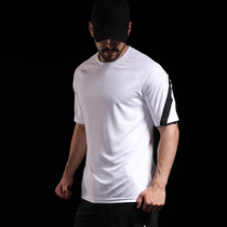 Sport short sleeve mens summer running training T-shirt suit Hygroscopic Breathable Football Training Clothing Casual Half Sleeve Compassionate