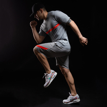 Football training clothes suit Summer running sports Sweat Absorbing breathable short sleeves T-shirt Inprint number Custom jersey