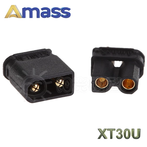 Amass XT30U Plugck Black Connection Model Connector Connecter Connecter DC Litthium Battery Connecter XT30