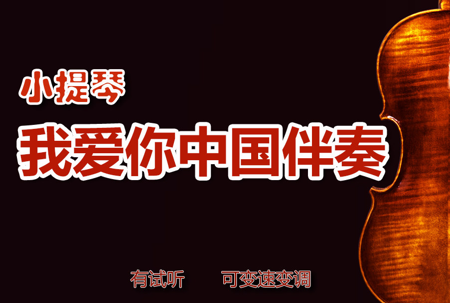 Violin I Love You Chinese Accompaniment (there is a demo, variable speed change)