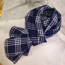 Retro Grindle Pure Cotton Scarves with Antistatic Siege Neck Guard Neck 100 Lap Spring Autumn Shawl Shoulder Plaid Winter Warm