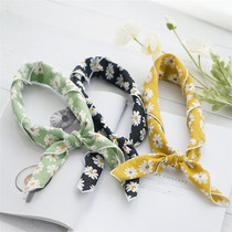 Striped Square Towel Hair with pure cotton large hand Pimploid small daisy small square towels Scarves Scarf to decorate Neck Woman Thin and Broken Flowers