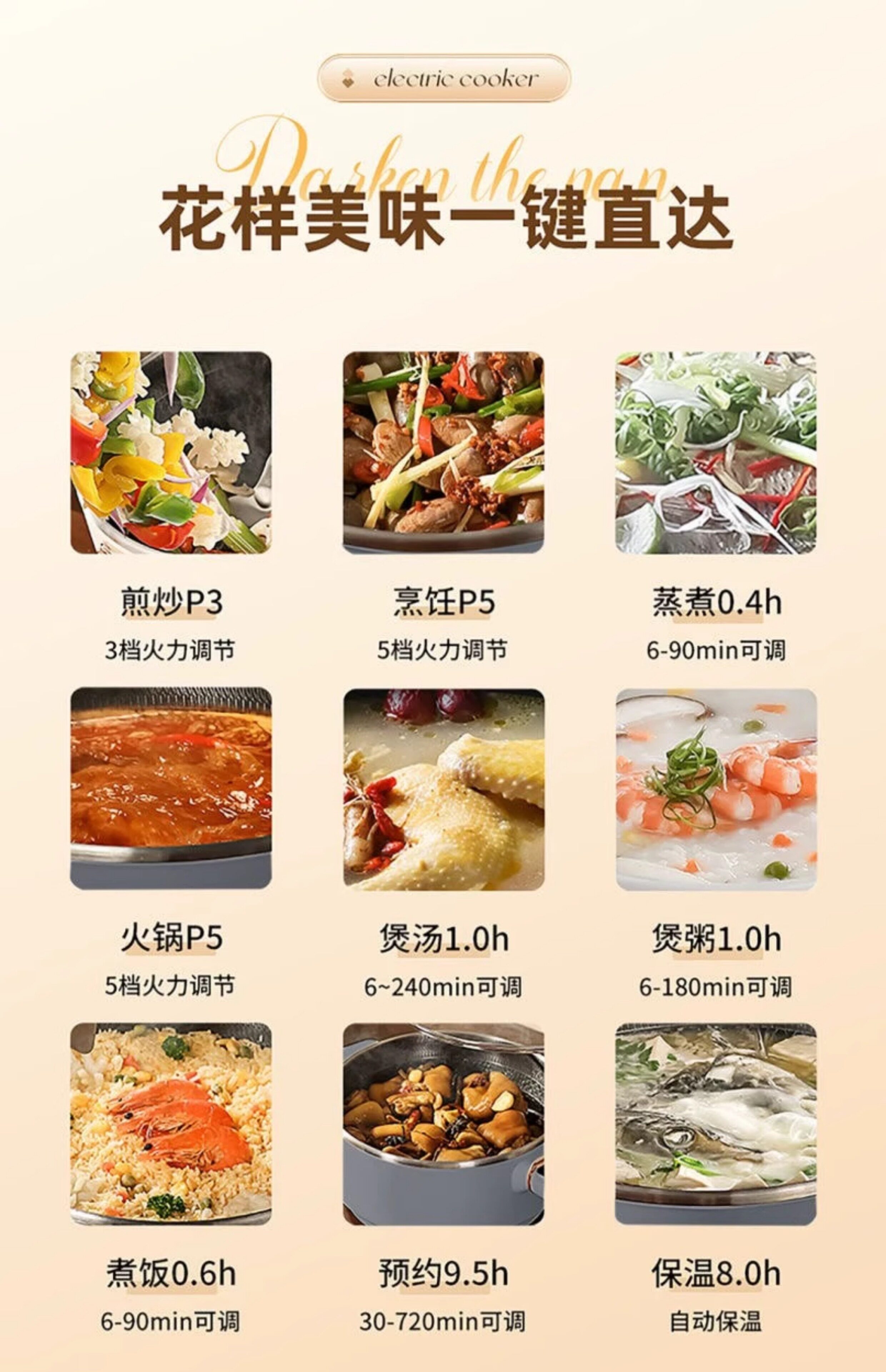 Плиты 梅特德菲电炒锅不锈钢家用不沾锅无涂层多功能蒸煮爆炒一体锅新款