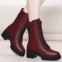  Martin boots womens British style winter plus velvet booties 2021 new autumn Hong Kong flavor feet small and medium-sized womens boots