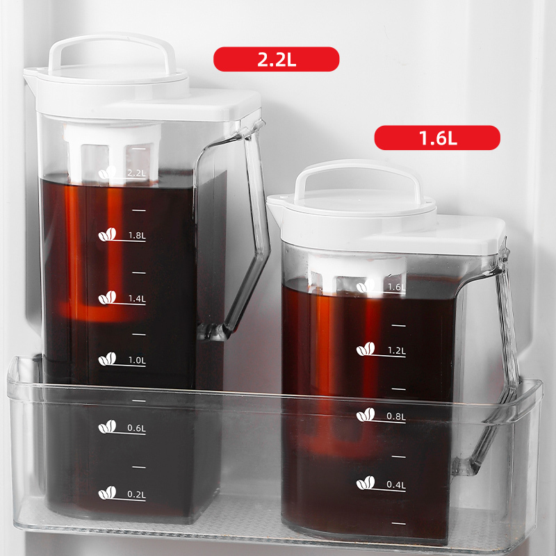 Cold Brew Coffee Pot, Commercial Refrigerator Cold Water Pitcher, Household Cold Brew Cup, Large Capacity Cold Brew Pot, Portable Cold Brew Tea Bottle