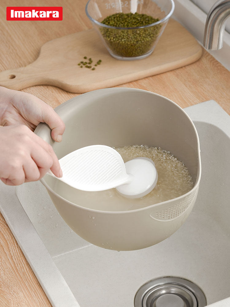 Japanese kitchen rice spoon mixing stick washing rice god plastic long handle home multi-functional non-injury hand washing rice tool