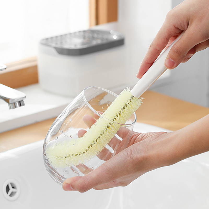 Japanese household with long-handle cup brush brush brush brush cup brush brush cup warm bottle warm bottle cleaning brush