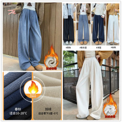 Free Shipping Autumn and Winter Thickened and Fleece-Lined Fashionable Soft Casual Winter Silk Jeans 087