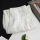 Free Shipping New Style Pocket Pleated High-Waisted Wide-Leg Old Money Style Tencel Linen Pants 628
