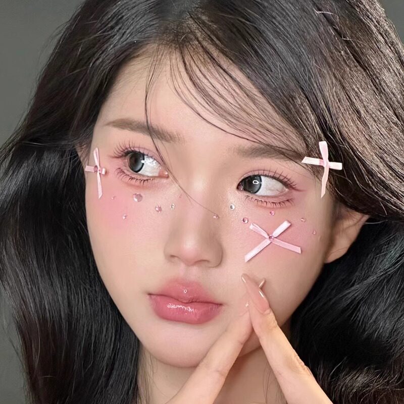 汪苏泷周杰伦演唱会应援粉色蝴蝶结爱心钻石妆容贴,让每个瞬间都闪闪发光 _化妆_淘宝美妆网