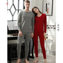 Han Zhuang Mens Pure Cotton Warm Underwear Suit Mens Glint Thickened to hit bottom and autumn clothes