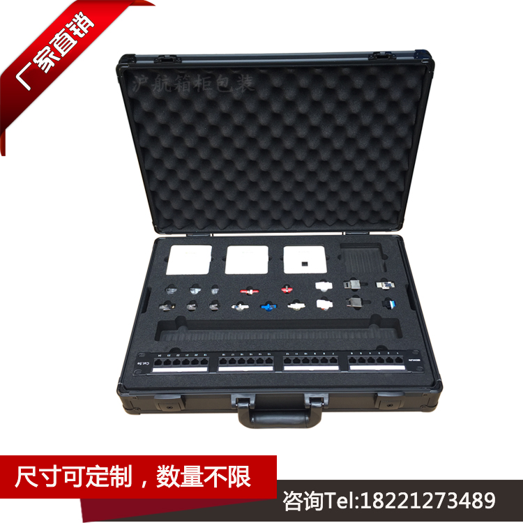 Aluminum box model box instrument suitcase with lock instrument aviation box net box door and window sample corner box toolbox