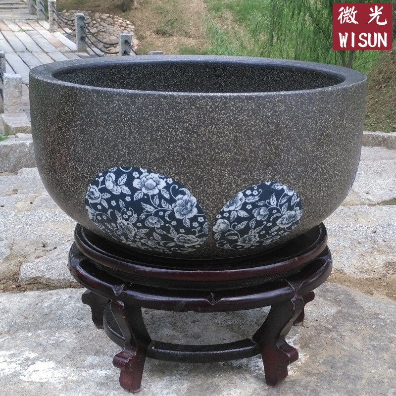 Jingdezhen ceramic fish tank creative decoration decoration calligraphy and painting reel lotus tank water lily bowl lotus pot turtle tank