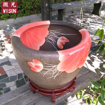 Jingdezhen ceramic fish tank large fish tank turtle lotus water lily bowl lotus flower pot living room balcony courtyard water tank