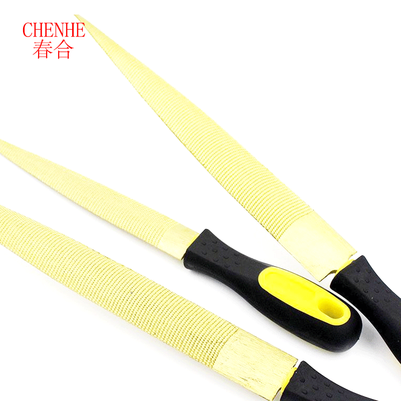 Gold Filing Knife Woodworking Filing Knife Hardwood Filing Knife High Carbon Steel Filing Coarse Teeth Pointed Semicircle Woodworking Filing Knife