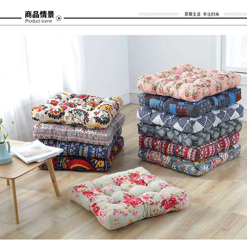Rèm biết đệm bốn mùa cotton và lanh tăng dày ghế đệm chất béo đệm đệm ghế mây ghế đệm tròn - Ghế đệm / đệm Sofa bộ đệm ghế gỗ