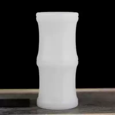 Natural white jade pen holder Jade desktop ornaments Simple home accessories White jade pen holder ornaments Retro study