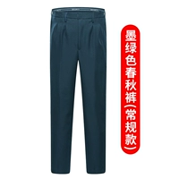 Западные брюки темно -зеленый весна и осенние штаны