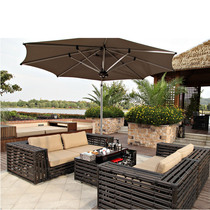 Special rattan sofa outdoor leisure sofa villa garden courtyard rattan chair sofa high-end imitation rattan table and chair combination