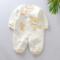 (Special clearance does not return do not change) baby jumpsuit thick clothes newborn baby warm clothes autumn and winter clothes