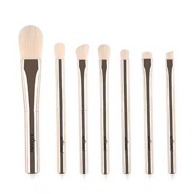 B-grade golden facial loose powder makeup brush, eye coloring and blending eyeshadow brush, fiber bristles