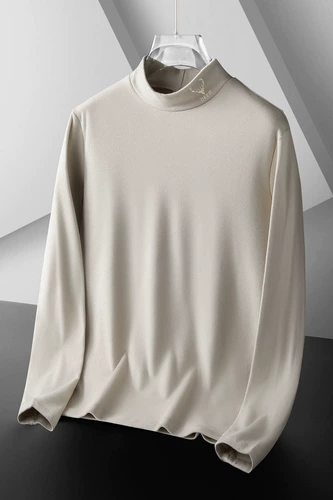 Двусторонний бархатный приятный телу зимний осенний лонгслив, высокий воротник