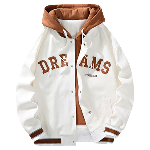 Комплект, осенняя демисезонная ветрозащитная трендовая куртка с капюшоном