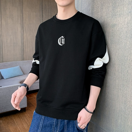 Мужской осенний демисезонный лонгслив, утепленная базовая приятная телу утепленная толстовка