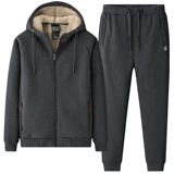 Мужской комплект, демисезонная толстовка для отдыха, утепленная куртка