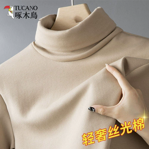 Приятная телу осенняя бархатная толстовка, демисезонный удерживающий тепло лонгслив, высокий воротник, осенний сезон