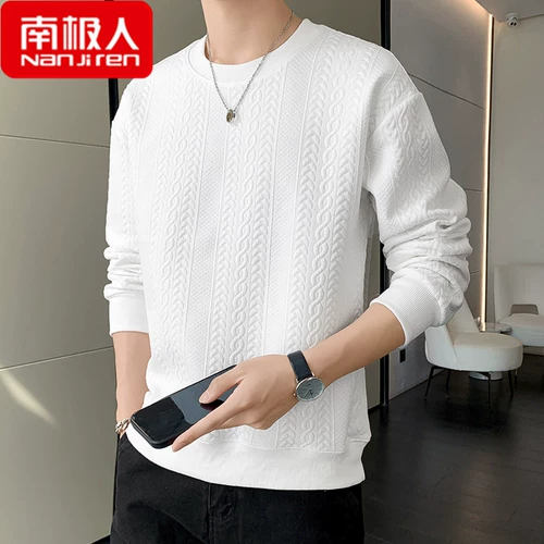 Tide, мужская осенняя толстовка, демисезонный белый лонгслив, демисезонная футболка, свободный крой