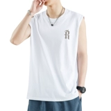 Мужской летний тонкий жилет, спортивная футболка без рукавов для тренировок для отдыха, в американском стиле