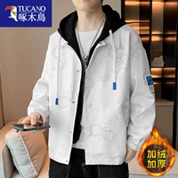 2230JR Skybladder [Ploves] Ветром колледжа плюс бархатная куртка мужчины