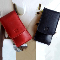 German original imported zwilling double Man nail clipper nail clipper set leather 3-Piece Set couple Black Red