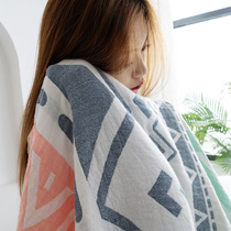 Three layers of gauze wool towels by pure cotton single afternoon nap blanket double summer thin air conditioning cover by blanket blanket cotton cover blanket