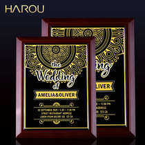 Wooden medal trophy authorization letter crystal solid wood honor plaque joining agency certificate gold foil custom custom certificate