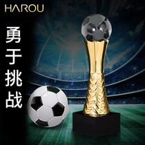 Creative Crystal Football Trophy Customized Basketball Volleyball Games Metal Customized High-end Souvenir Making