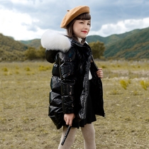 Girls down jacket children 2020 new foreign style long Girls big childrens clothing winter down jacket thick coat