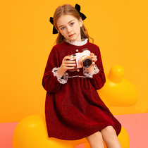 Girl Lian Dress Spring Dress 2022 New Spring Children Thicken Plus Suede Dresses Foreign Piste Girl Princess Dresses Dresses Spring Autumn Clothes