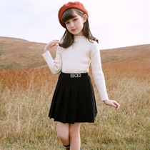 Girl Half Body Skirt Plexu Skirt Autumn Winter 2021 New Ocean Qi Children CUHK Child Short Skirt Girl Skirt Spring Autumn Dress