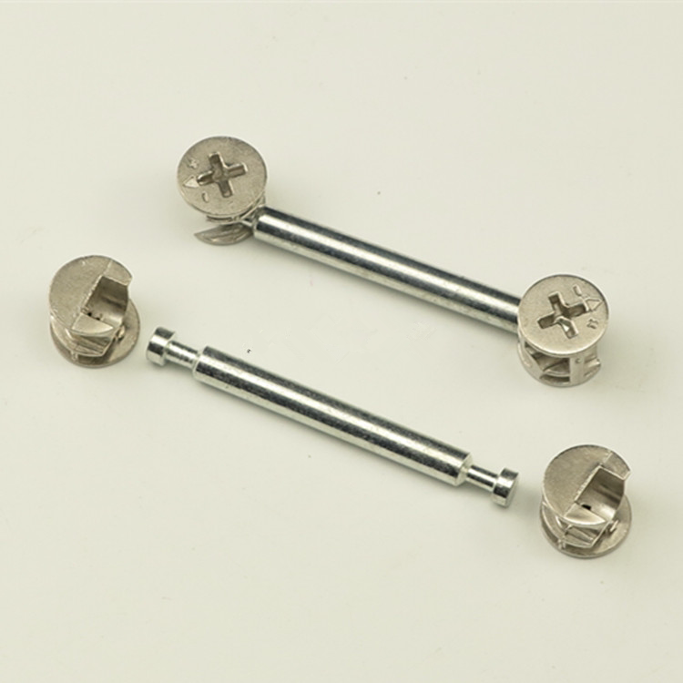 Thickening double-head connector Ecclesiastical wheel Connection Furniture hardware accessories Double-head screw(one set)