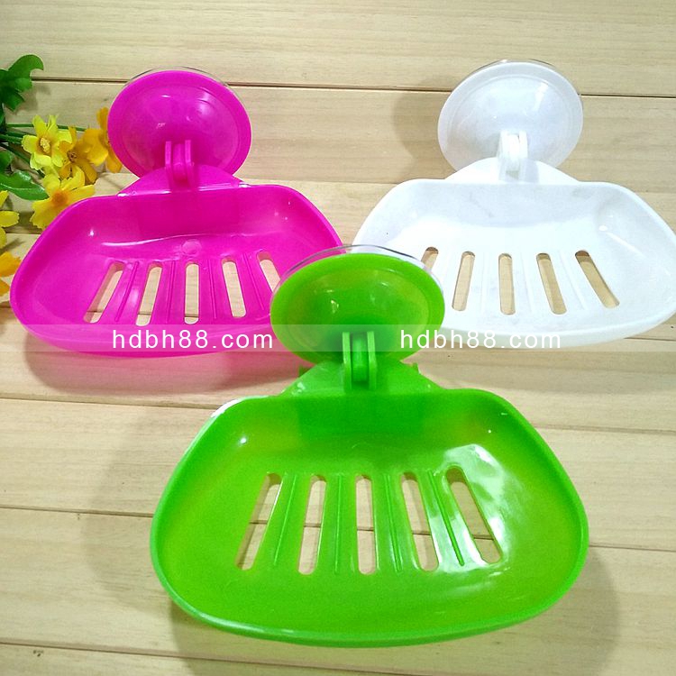 Creative Vacuum Suction Cup Soap Box Without Mark Drain Soap Case Makeup Room Soap Rack Bathroom Shelve Hot Pin