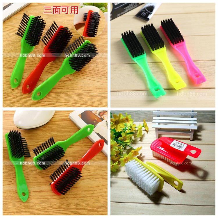 Long handle Three-sided shoes Oil brushed short shank shoe polish Shoe Polish Uppers Kitchen Bathroom Floor Carpet Brush